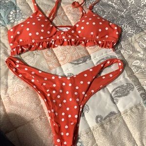 NWOT Polka dot bikini set